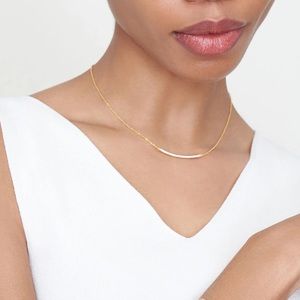 MM Lafleur 18K Gold Thread Necklace